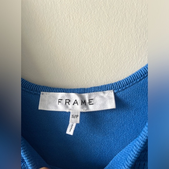 FRAME Blue Crochet Midi Dress Small - Picture 6 of 9